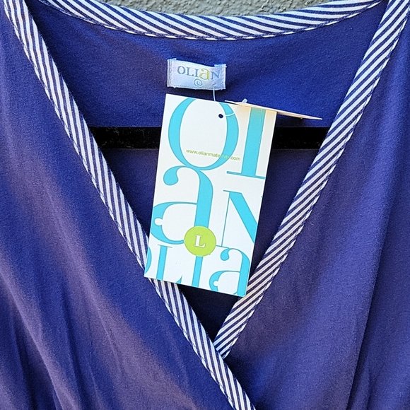 OLIAN MATERNITY EMPIRE WAISTED TOP LG - Picture 4 of 8